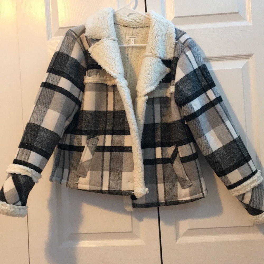 Plaid Sherpa jacket